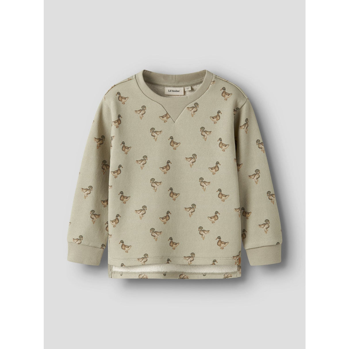 Lil'Atelier Moss Gray Duck Nmmjobo Ain Ls Loose Sweat Lil