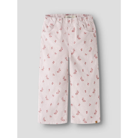 Lil'Atelier Hushed Violet Flower Emb Nmfnelly Cord Wide Bukser 1145-Hc Lil