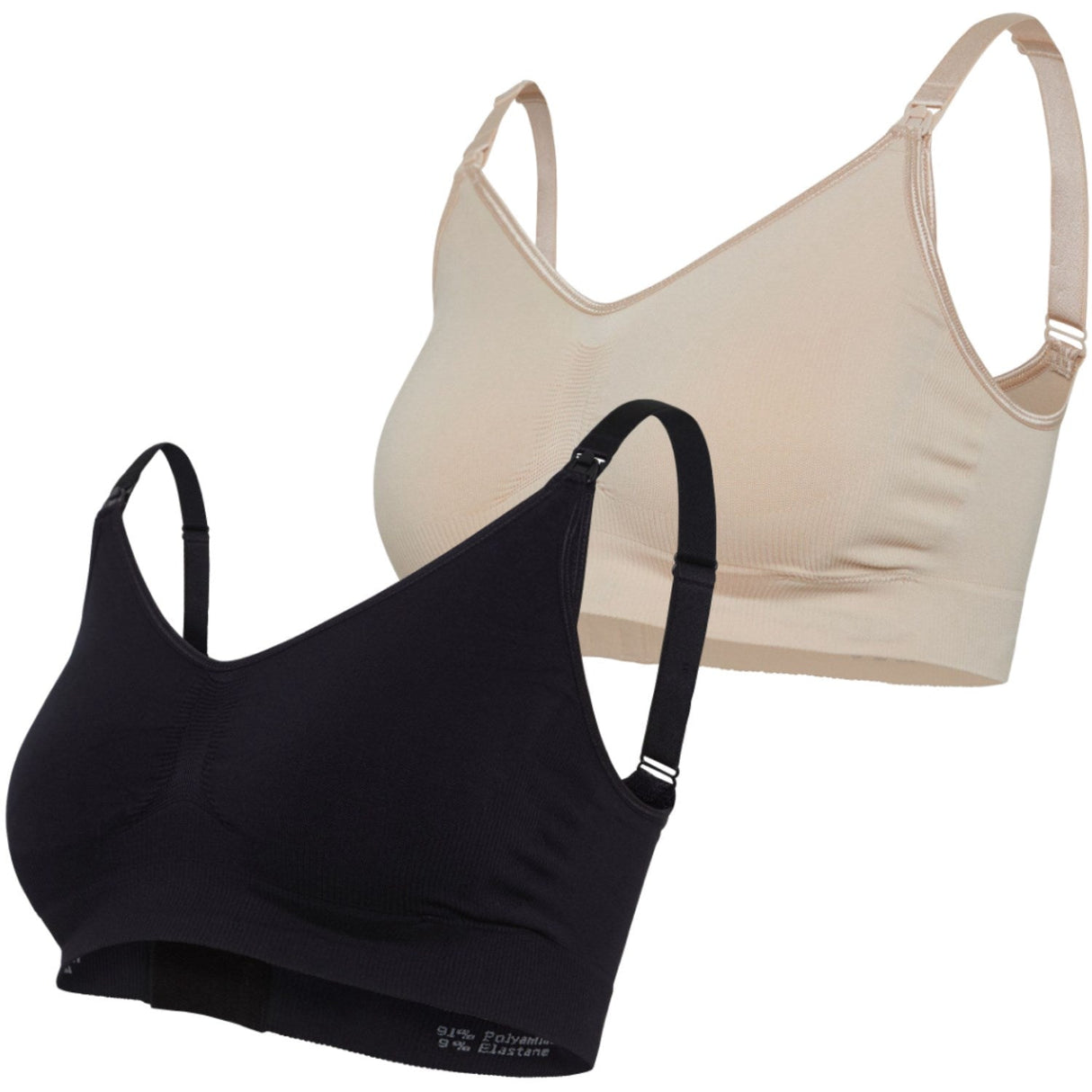 Carriwell Beige+Sort Original Amme BH 2-pak (GRS)