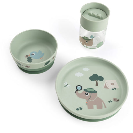 DonebyDeer Green Tiny Trails Foodie Spisesæt Med Kop