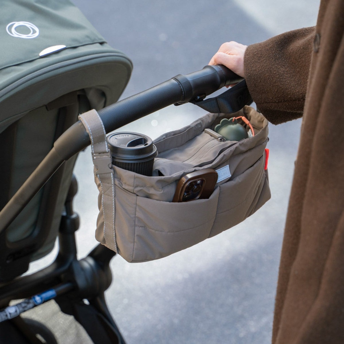 DonebyDeer Taupe Stroller Organiser