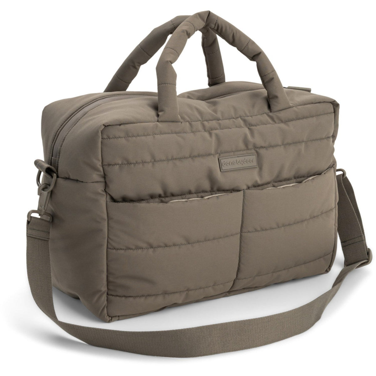 DonebyDeer Taupe Quiltet Pusletaske