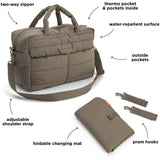 DonebyDeer Taupe Quiltet Pusletaske