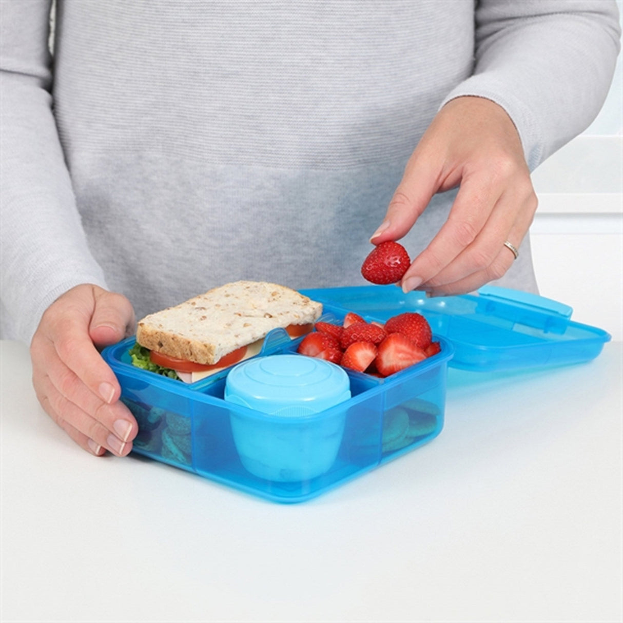 Sistema Bento Cube Madkasse 1,25 L Blå