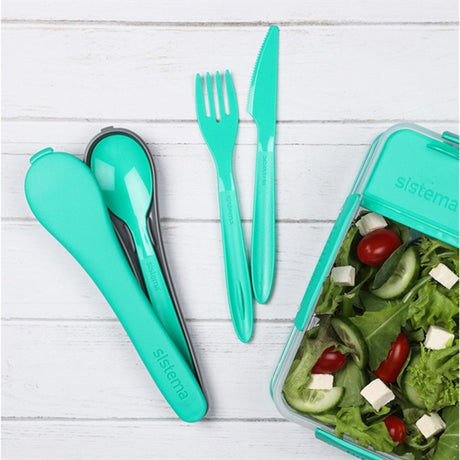 Sistema To Go Bestik Sæt Minty Teal