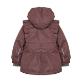 EnFant vinterjakke med flæser og glimmer - Rose Taupe