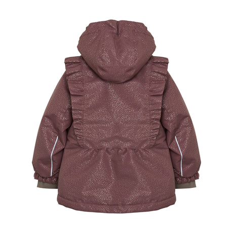EnFant vinterjakke med flæser og glimmer - Rose Taupe