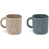 Liewood Chaves Silikone Kop 2-pak Dark Sandy/Whale Blue