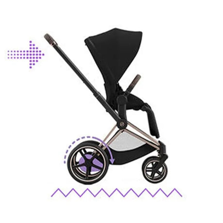 Cybex ePRIAM Stel inkl. Hård Sædedel Chrome Black