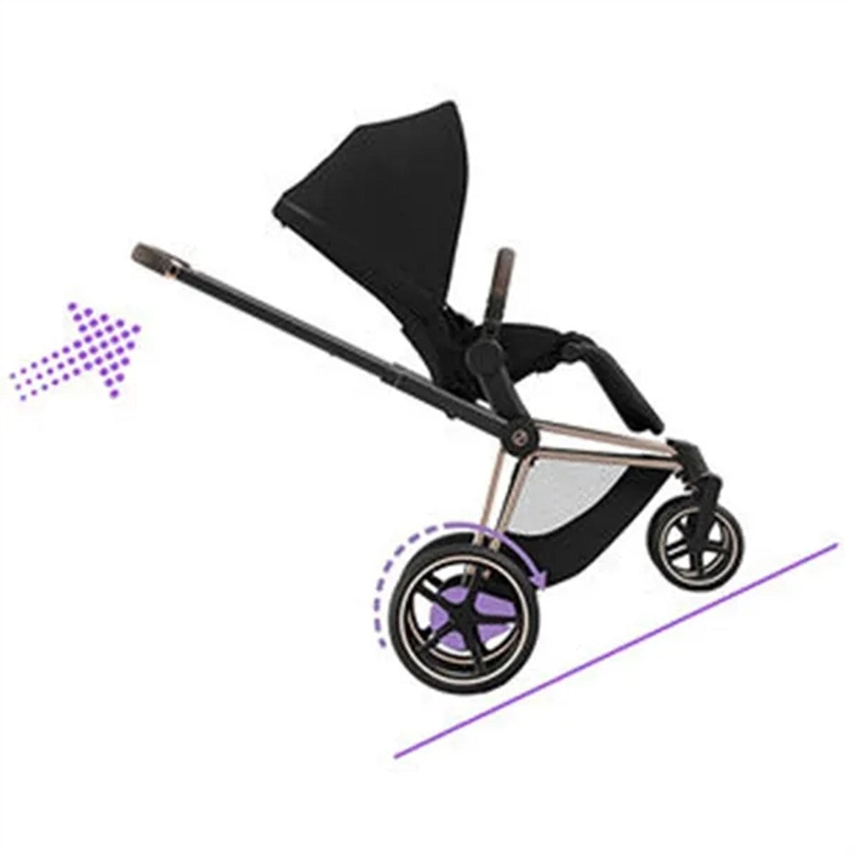 Cybex ePRIAM Stel inkl. Hård Sædedel Chrome Black