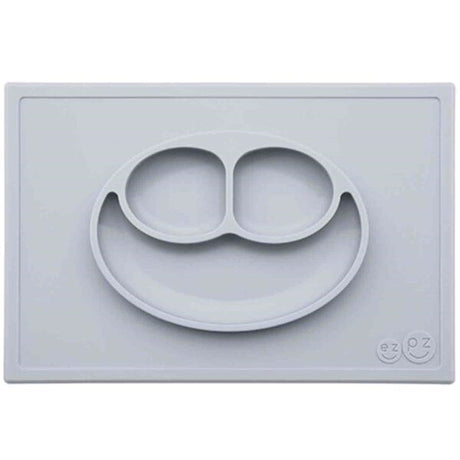 EZPZ Happy Mat Dækkeserviet + Plate in One Grey Blue