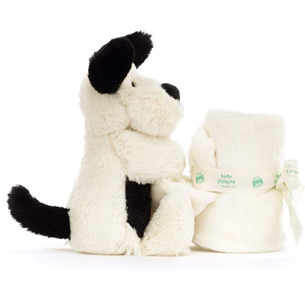 Jellycat Bashful Black & Cream Hvalp Nusseklud