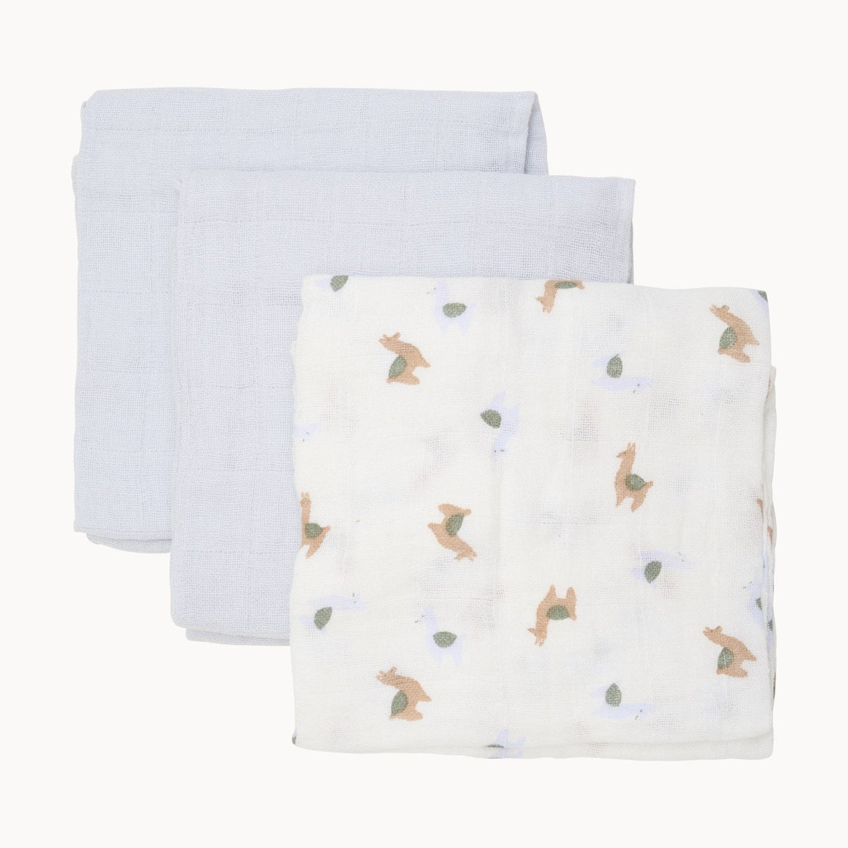 Pippi Metal Mint Økologiske Stofbleer Muslin 3-pak