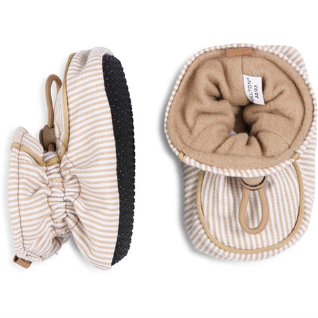 MELTON Striped Tekstil Futter Beige