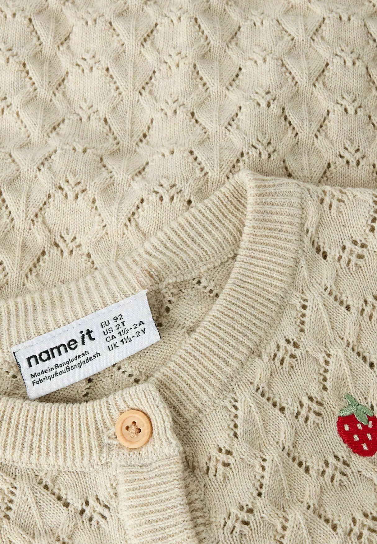 Name It -nmfhimal ls knit card peyote melange strawberry 613