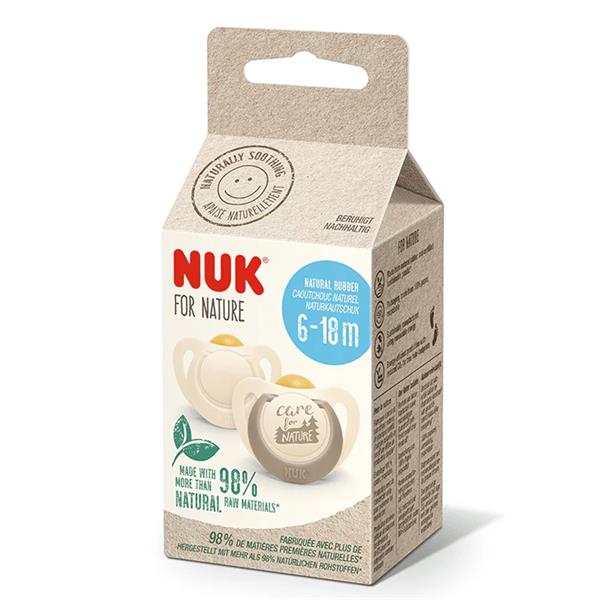 Nuk For Nature 2-pak sutter (6-18m)