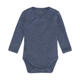 Fixoni - Langærmet Wrap Body Melange Rib - Vintage Indigo Melange 423101