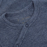 Fixoni - Langærmet Wrap Body Melange Rib - Vintage Indigo Melange 423101
