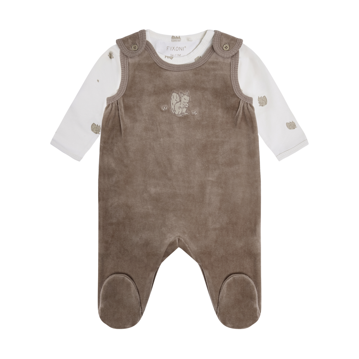 Set w. Body and Velour Romper - Mountain Trail
