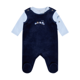 Set w. Body and Velour Romper - Navy Blazer