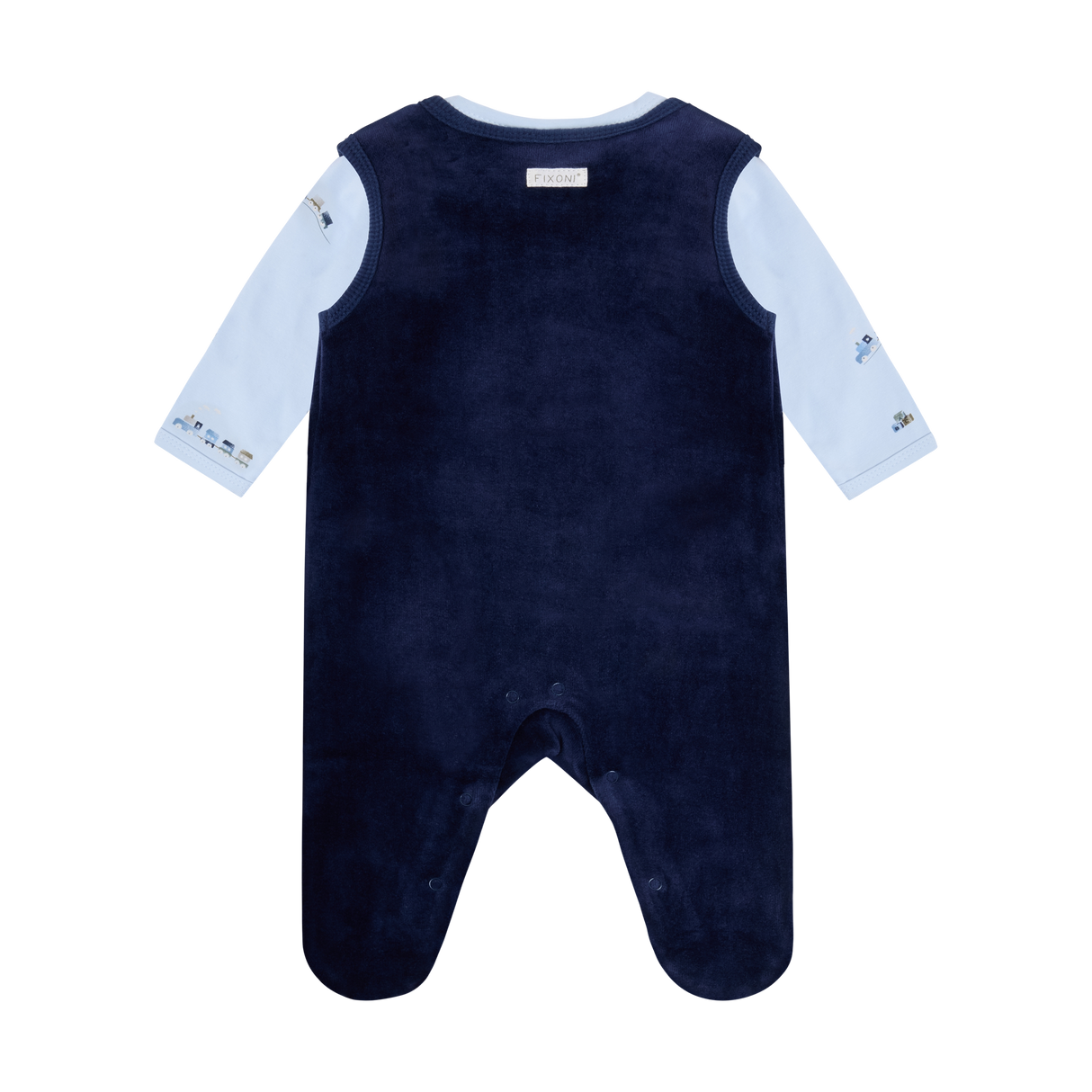Set w. Body and Velour Romper - Navy Blazer