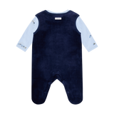 Set w. Body and Velour Romper - Navy Blazer