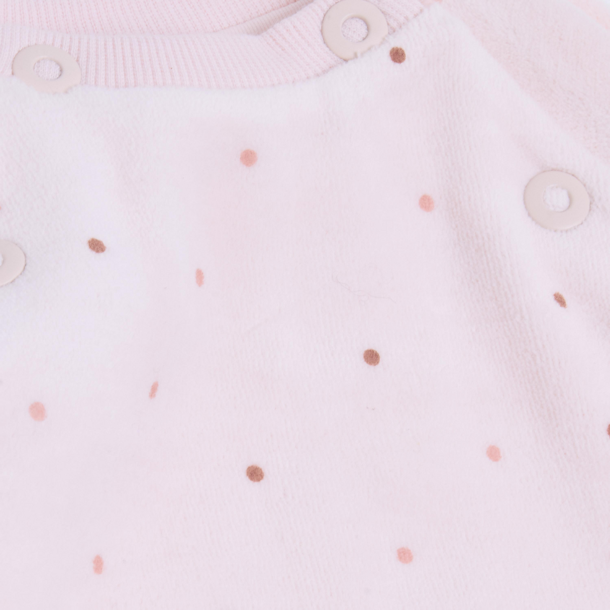 Romper LS Velour - Pale Lilac