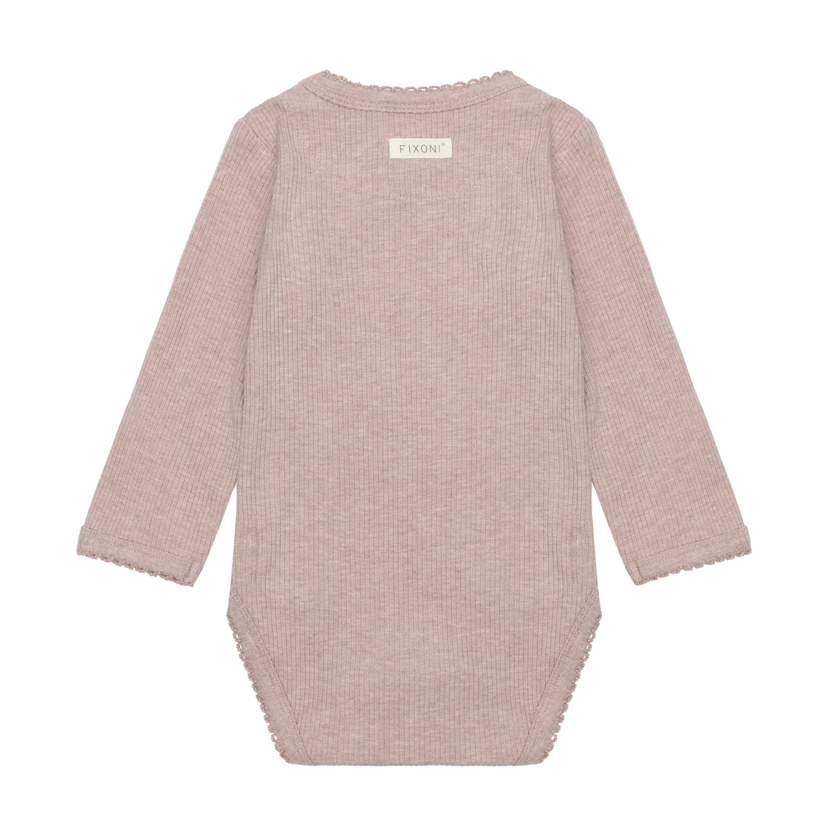 Wrap Body LS Melange Rib - Pale Mauve Melange