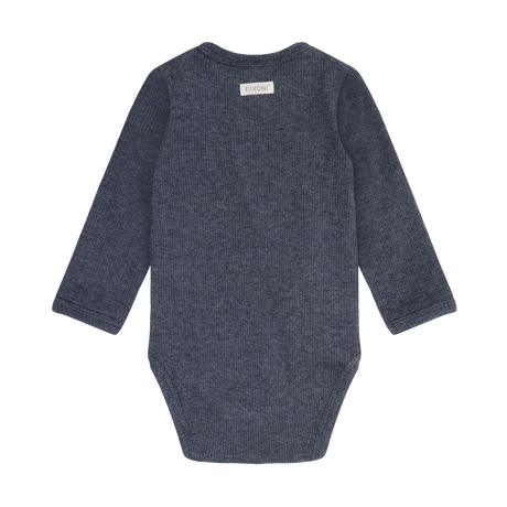 Wrap Body LS Melange Rib - Vintage Indigo Melange
