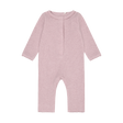 Romper LS Melange Rib - Pale Mauve Melange