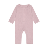 Romper LS Melange Rib - Pale Mauve Melange