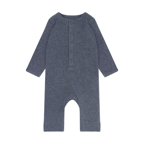 Romper LS Melange Rib - Vintage Indigo Melange