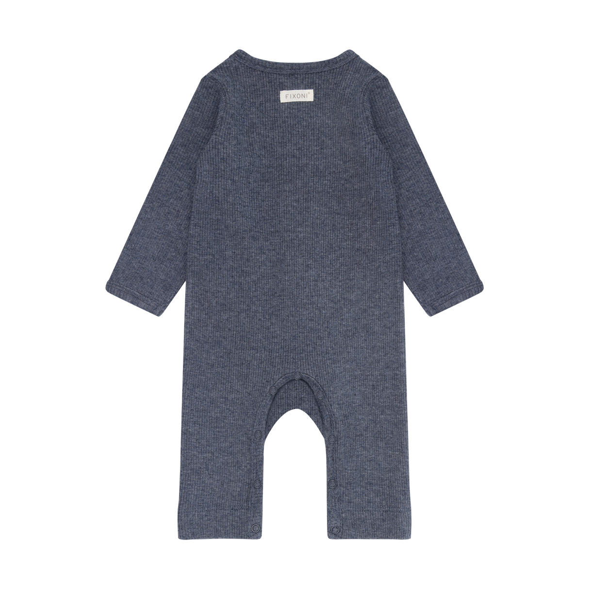 Romper LS Melange Rib - Vintage Indigo Melange