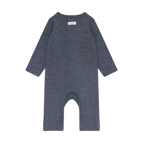 Romper LS Melange Rib - Vintage Indigo Melange
