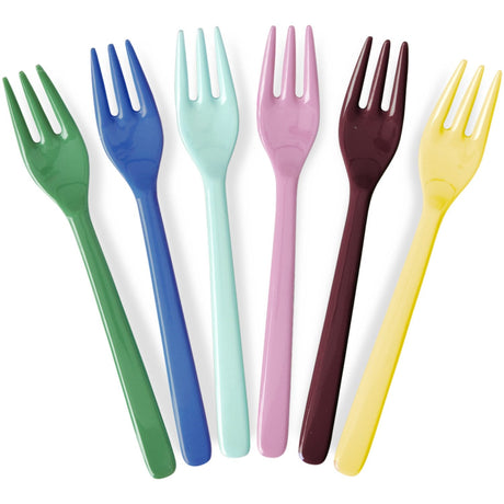 Rice Melamine Cake Gafler I Asst. Show Your True Colors - Sæt Af 6