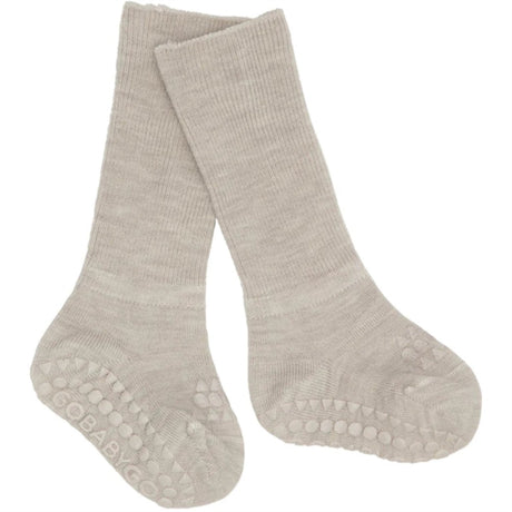 Gobabygo Sand Non-Slip Strømper I Merino Uld