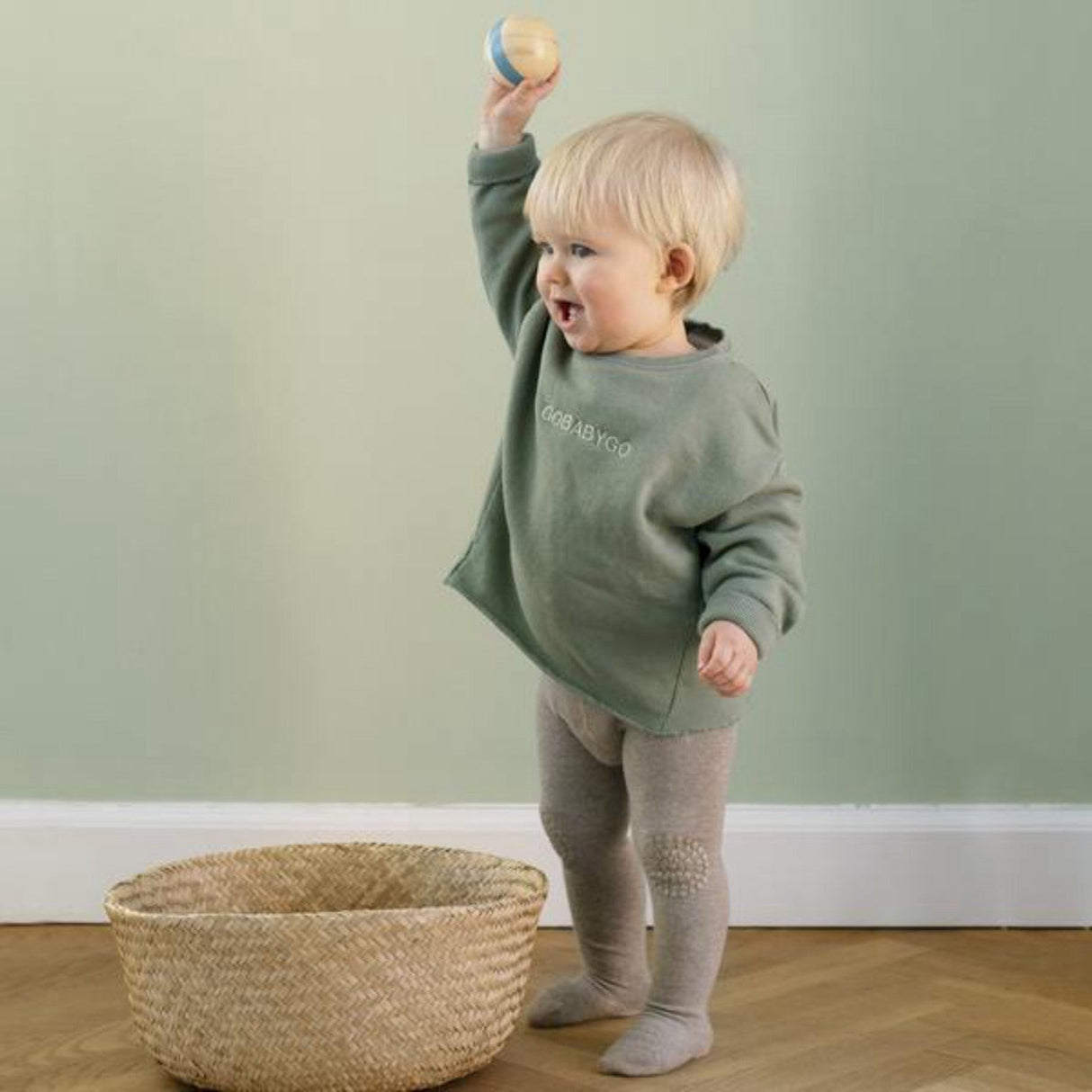 Gobabygo Sand Crawling Strømpebukser Organic Bomuld