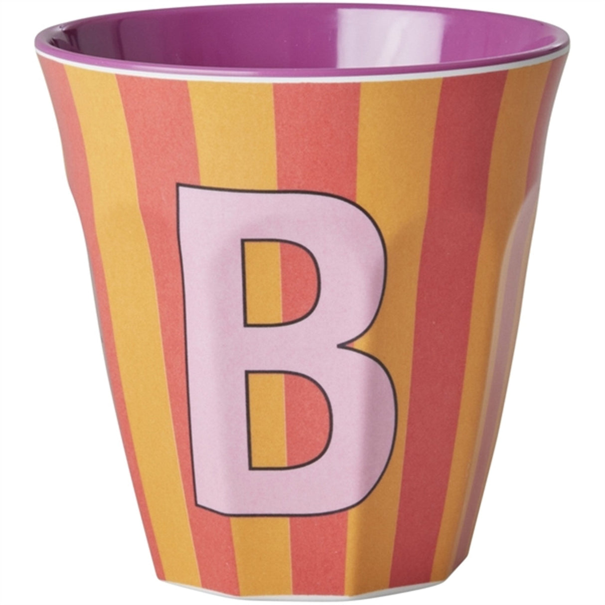 RICE Pinkish Stripes Melamin Alfabet Kop