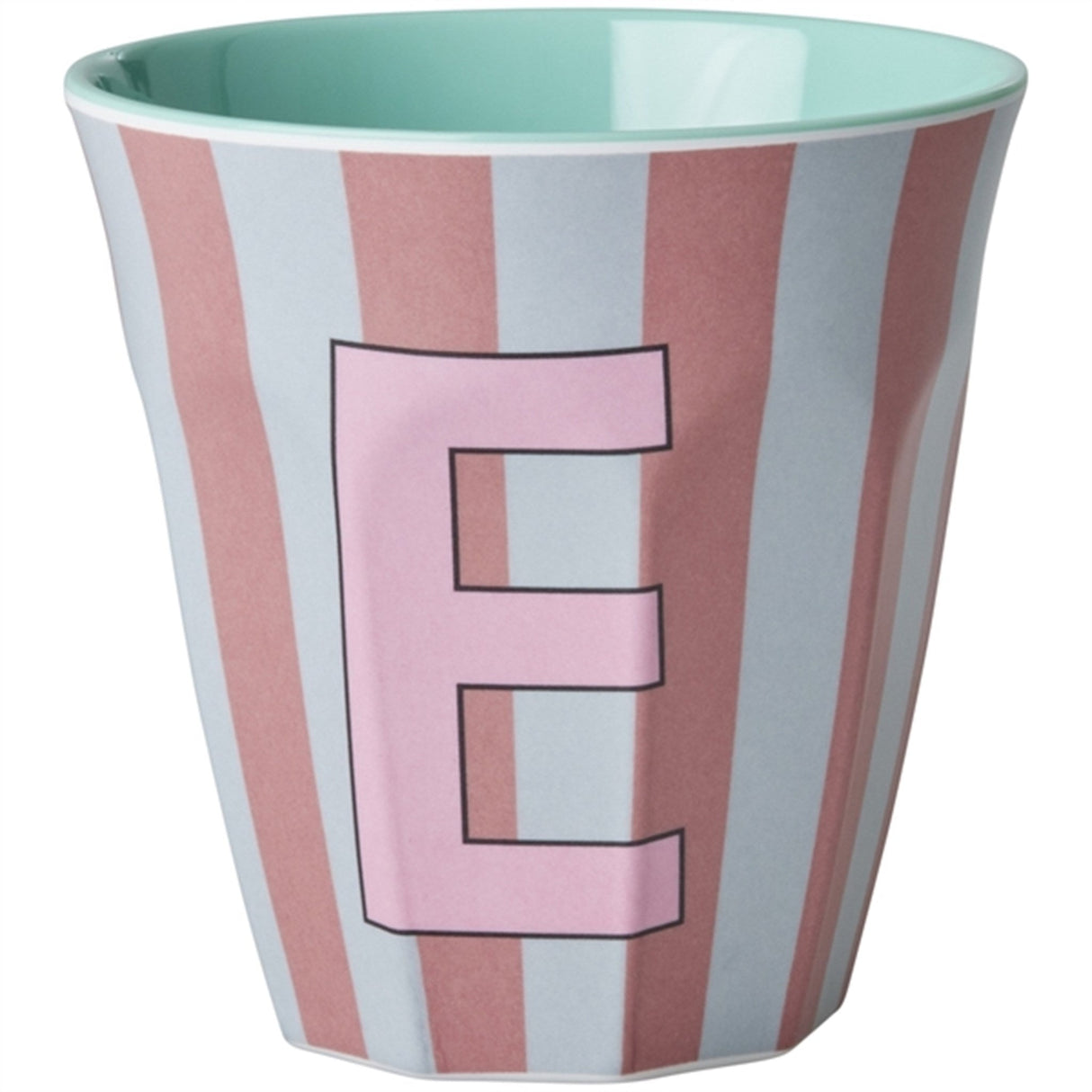 RICE Pinkish Stripes Melamin Alfabet Kop