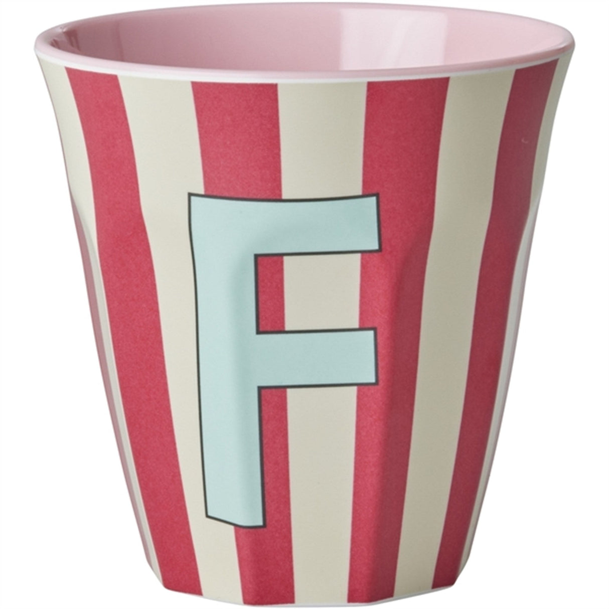 RICE Pinkish Stripes Melamin Alfabet Kop