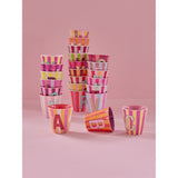 RICE Pinkish Stripes Melamin Alfabet Kop