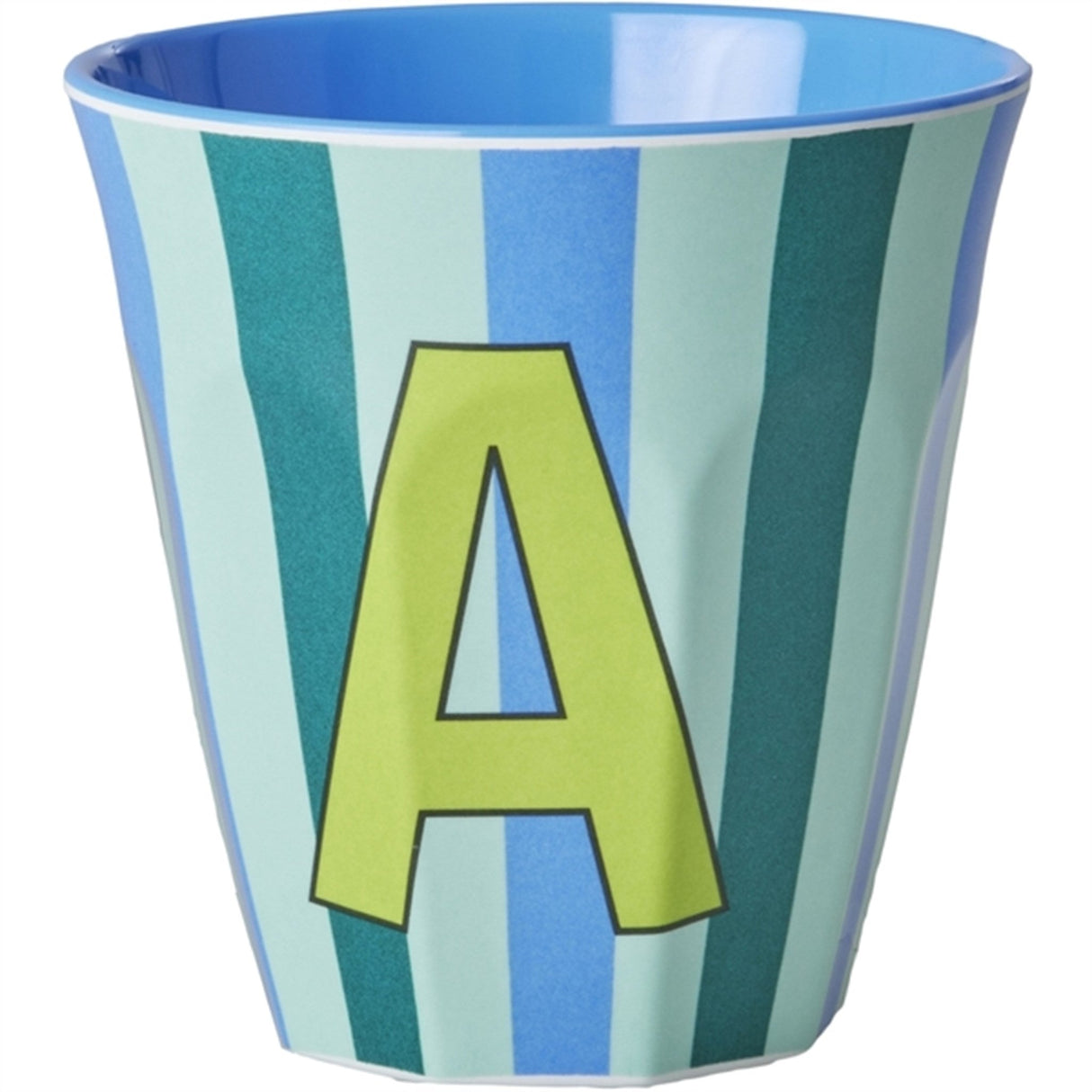 RICE Bluish Stripes Melamin Alfabet Kop