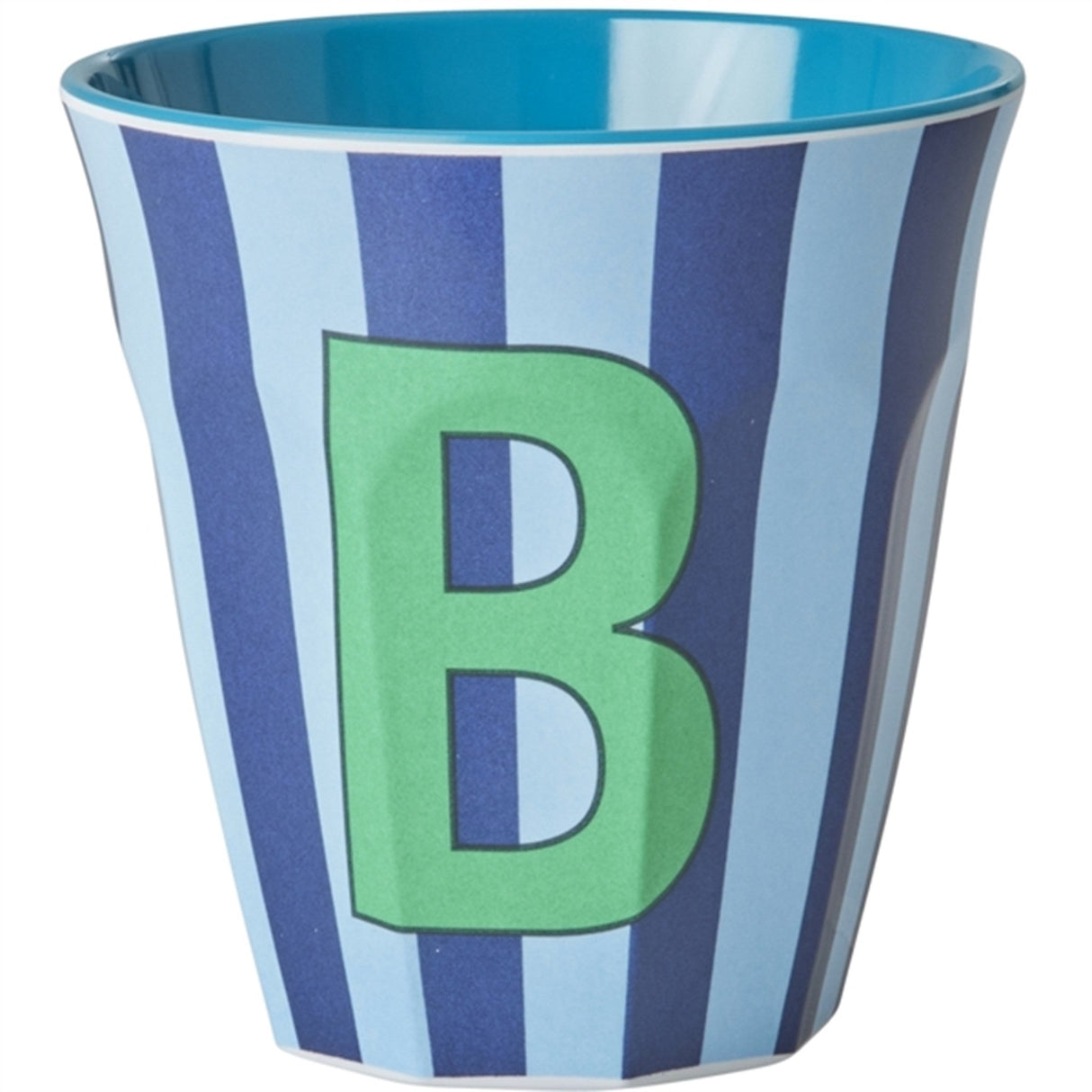 RICE Bluish Stripes Melamin Alfabet Kop