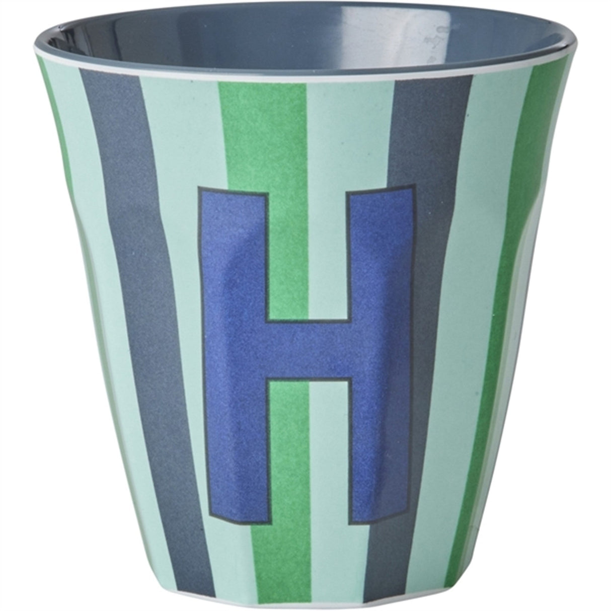 RICE Bluish Stripes Melamin Alfabet Kop