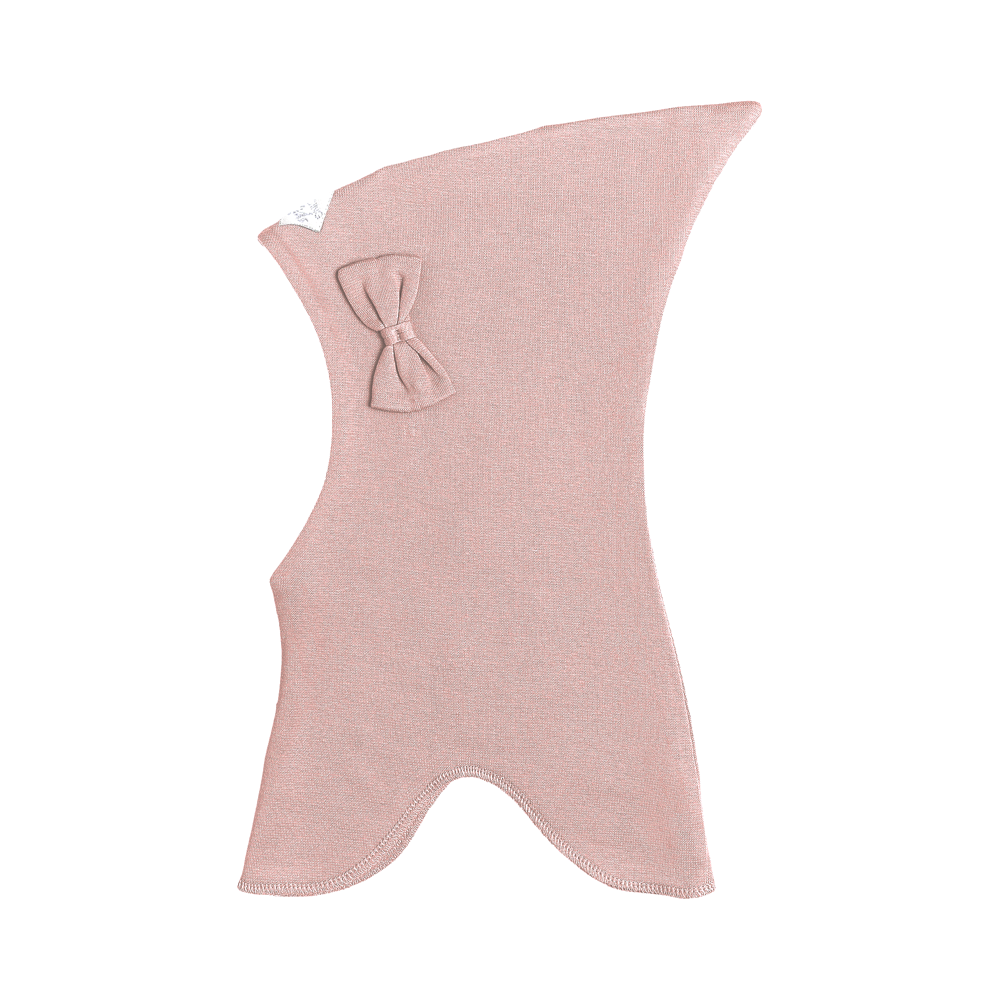 Racing Kids Bomuld 2-lags Spids Elefanthue Dusty Rose m/sløjfe