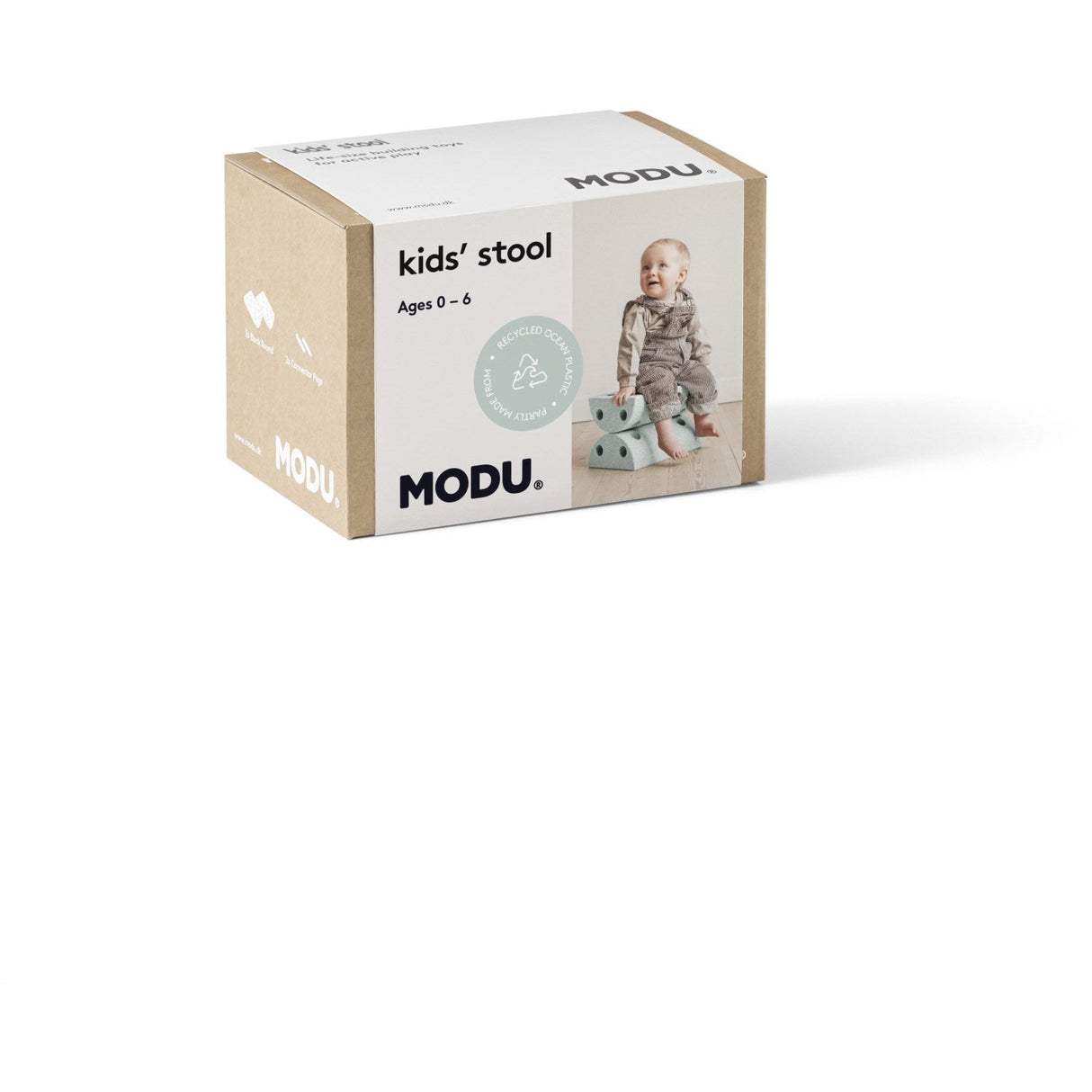 MODU Børneskammel Ocean Mint / Forest Green