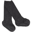 Gobabygo Dark Grey Melange Non-Slip Strømper Bambus