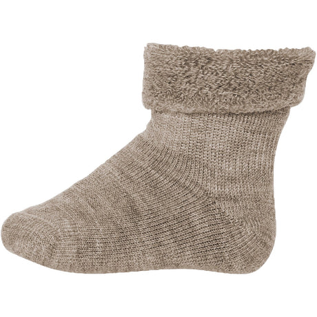 Mp Danmark 722 Light Brown Melange 489 Uld Baby Strømper