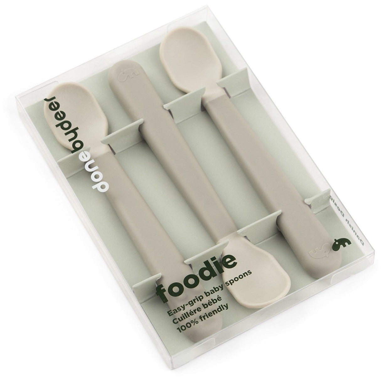 DonebyDeer Foodie Easy-Grip Babyske 3-Pak Sand