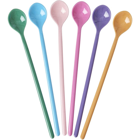 RICE Multicolor Melamin Latteske 6-pak